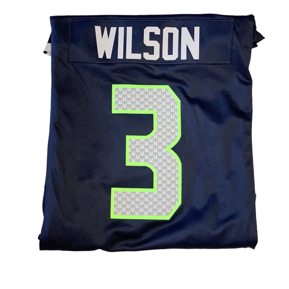 Seattle Seahawks Jersey Russell Wilson #3 Nike Authentic NFL On Field Men Large - Picture 8 of 9